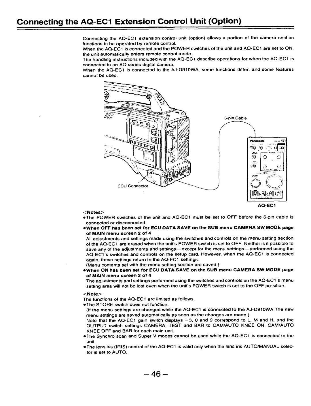 Panasonic AJ-D910WAP/E manual 