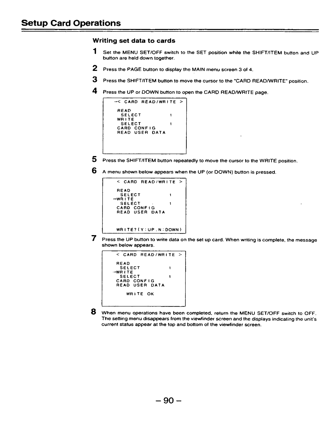 Panasonic AJ-D910WAP/E manual 