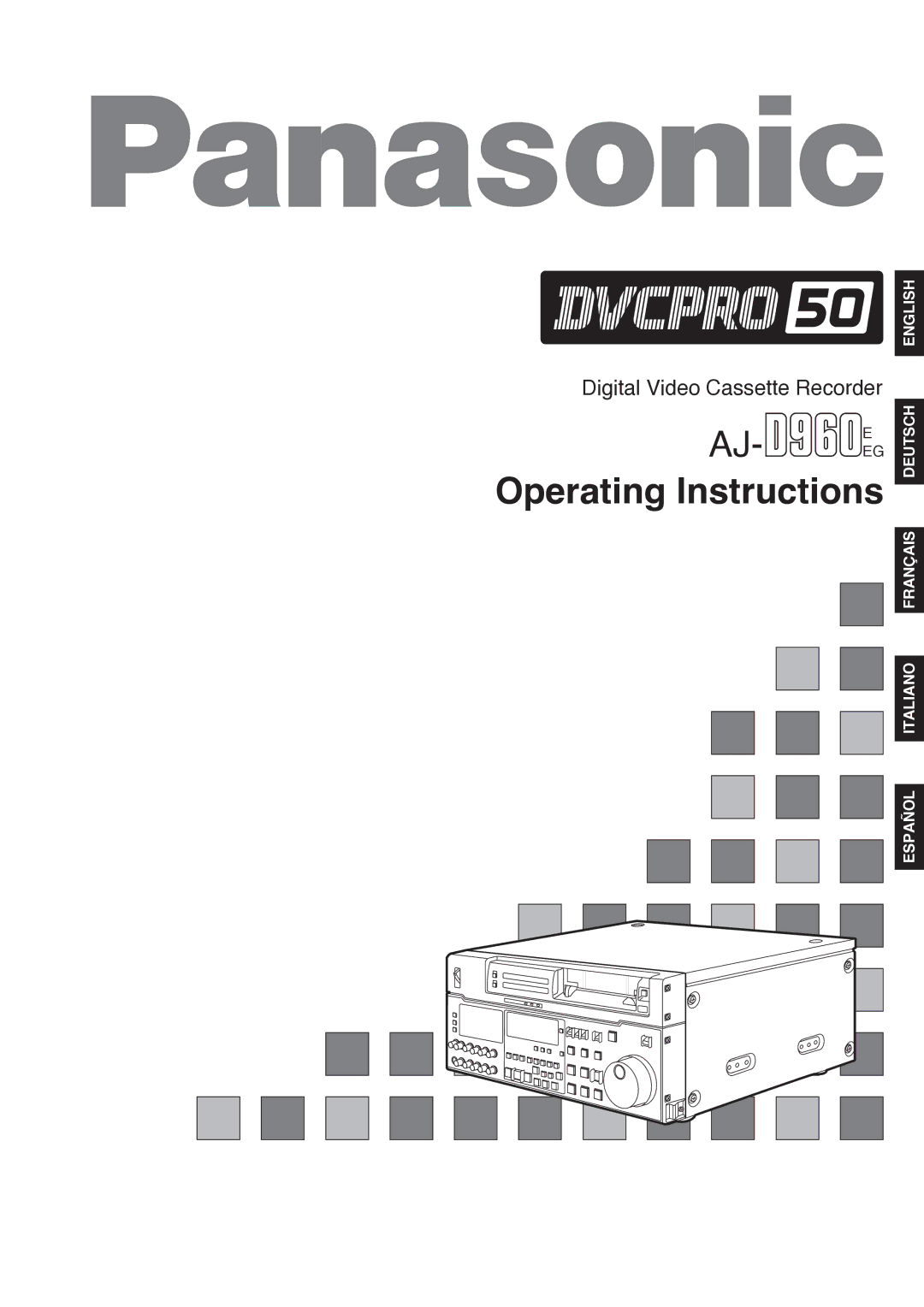 Panasonic AJ-D960 operating instructions Operating Instructions 