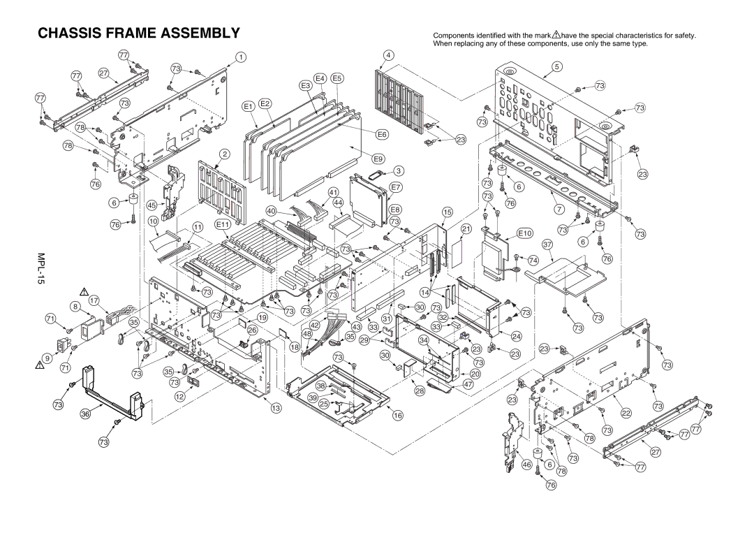 Panasonic AJ-D965MC, AJ-SD945E, AJ-SD965E, AJ-YAC965E manual Chassis Frame Assembly 