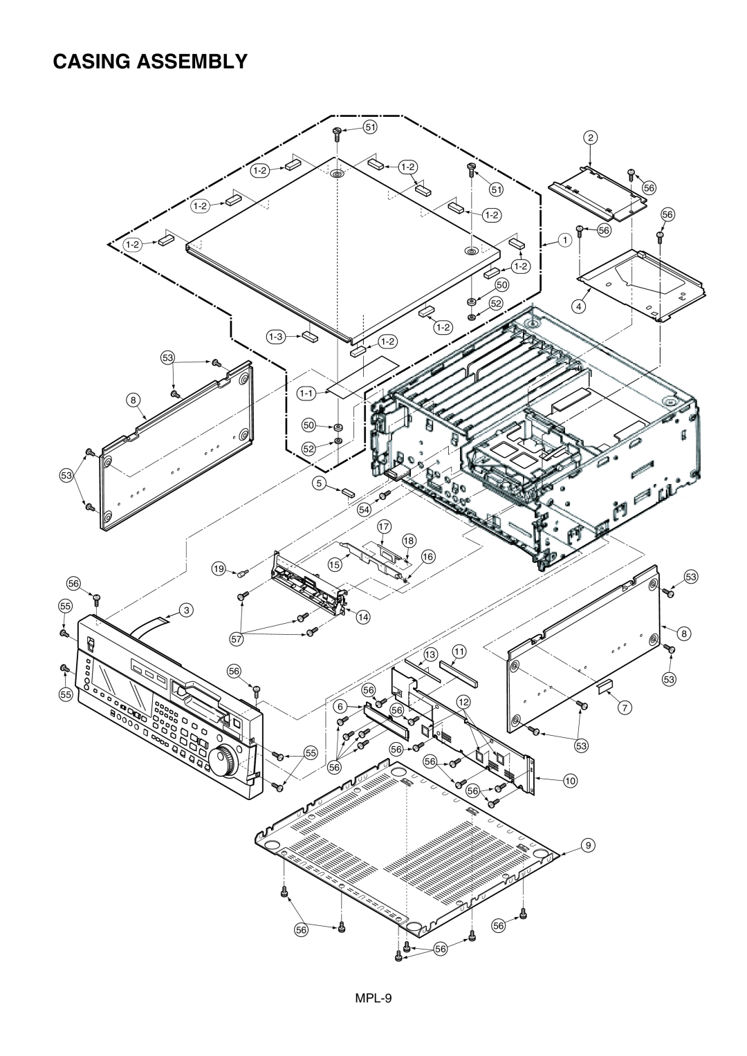 Panasonic AJ-SD965E, AJ-D965MC, AJ-SD945E, AJ-YAC965E manual Casing Assembly, MPL-9 