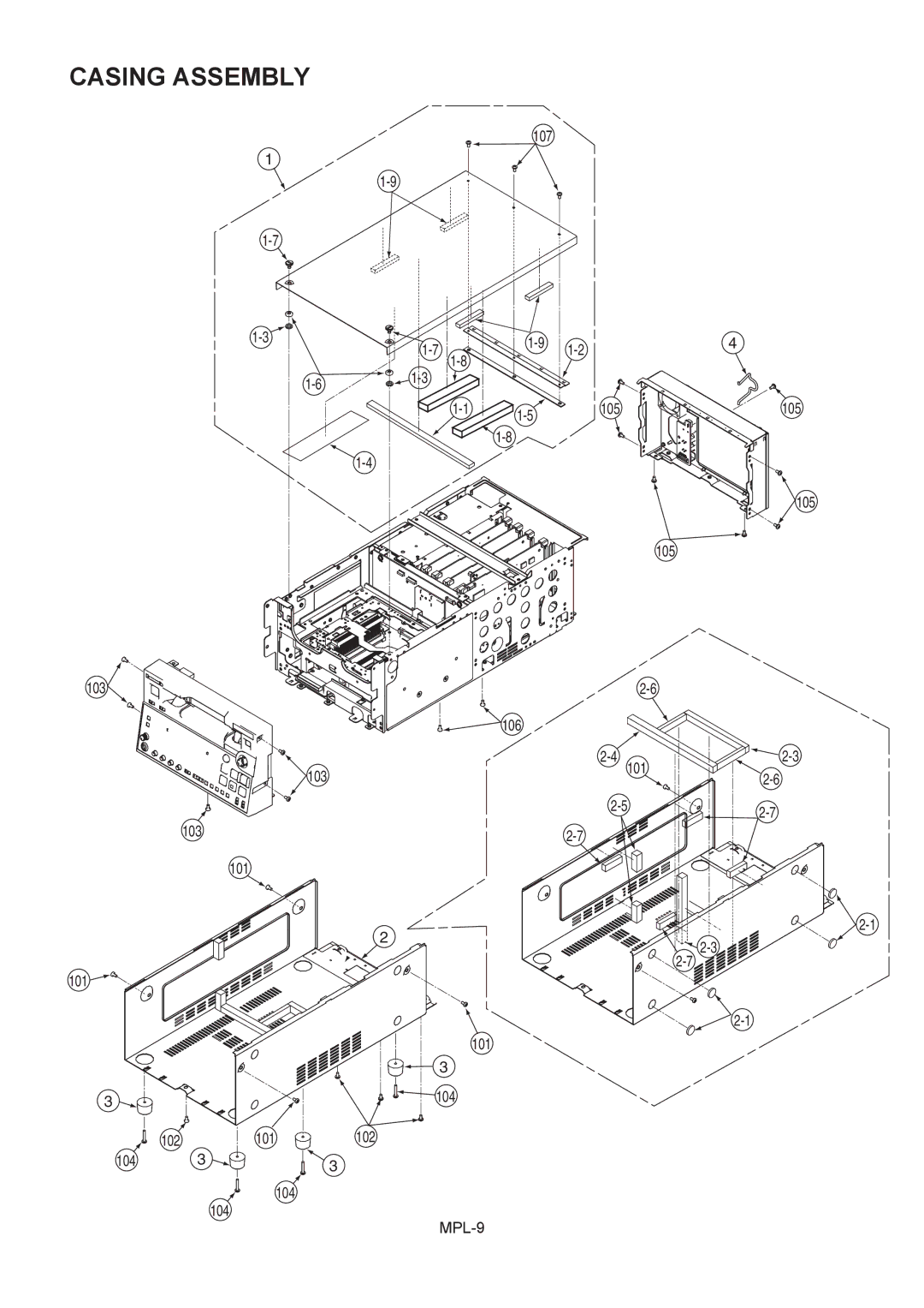 Panasonic AJ-HD1400MC manual Casing Assembly 