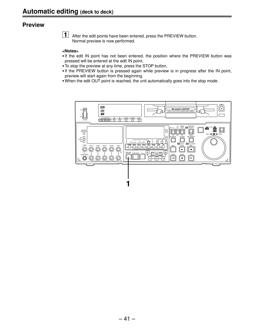 Panasonic AJ-HD150FE operating instructions Preview 