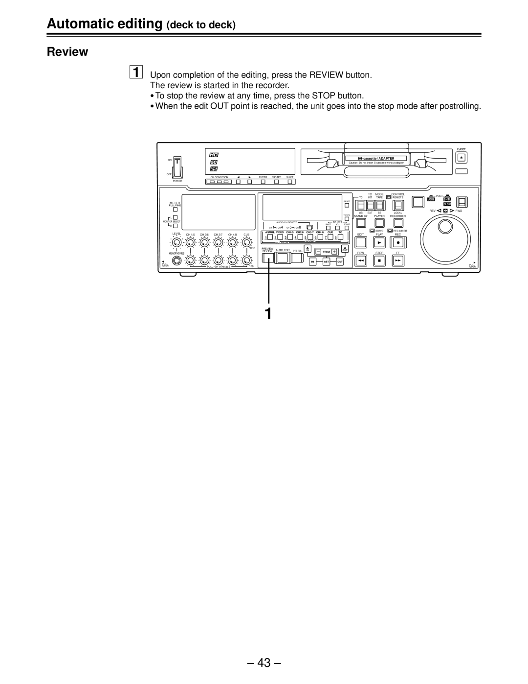 Panasonic AJ-HD150FE operating instructions Review 