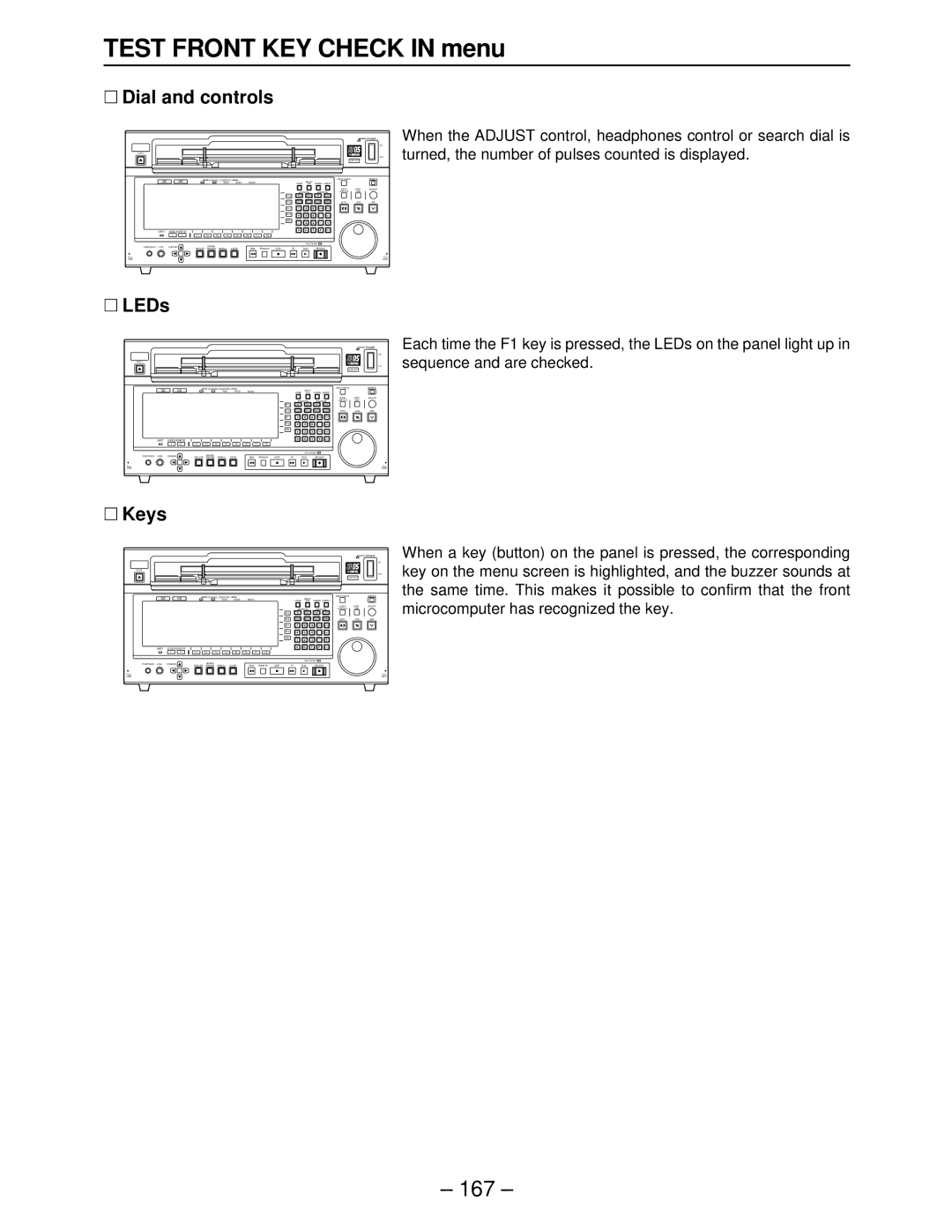 Panasonic AJ-HD3700BE, AJ-HD3000, AJ-HD2000, AJ-HD2700, AJ-HD3700A manual ∑ Dial and controls, ∑ LEDs, ∑ Keys 