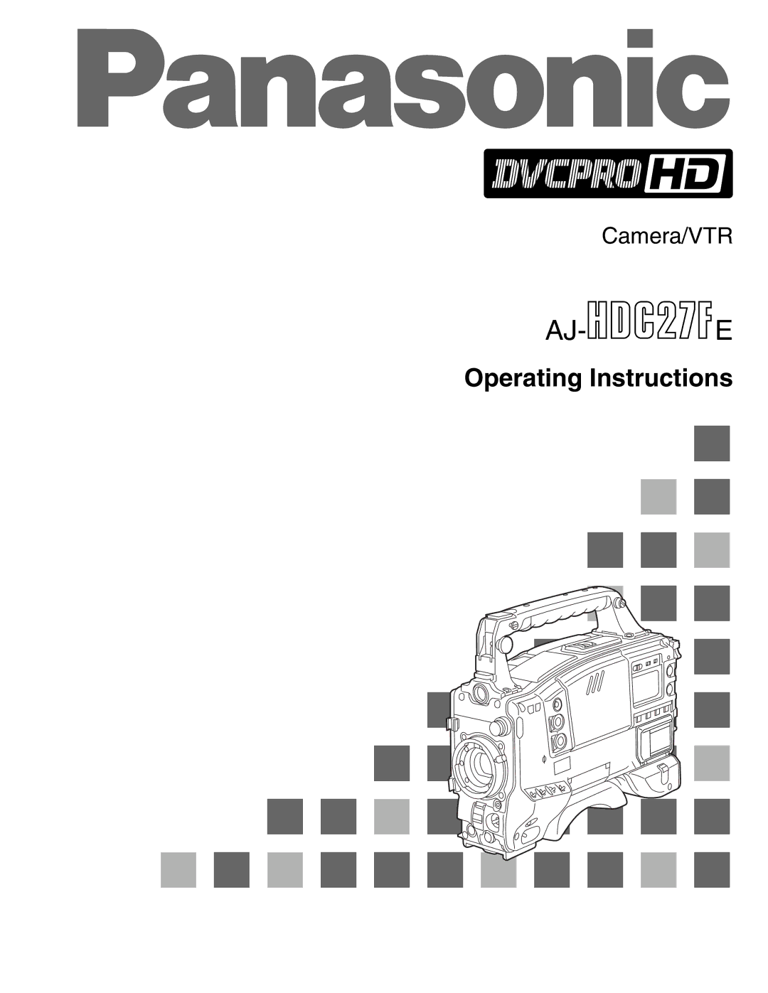 Panasonic AJ-HDC27FE operating instructions Aj- E 