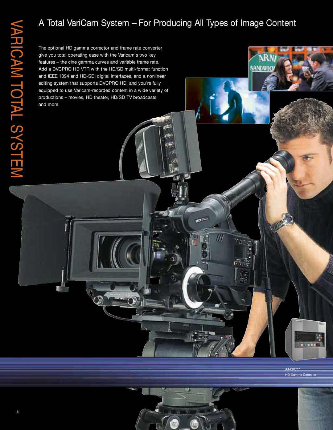 Panasonic AJ-HDC27H manual Varicam Total System 