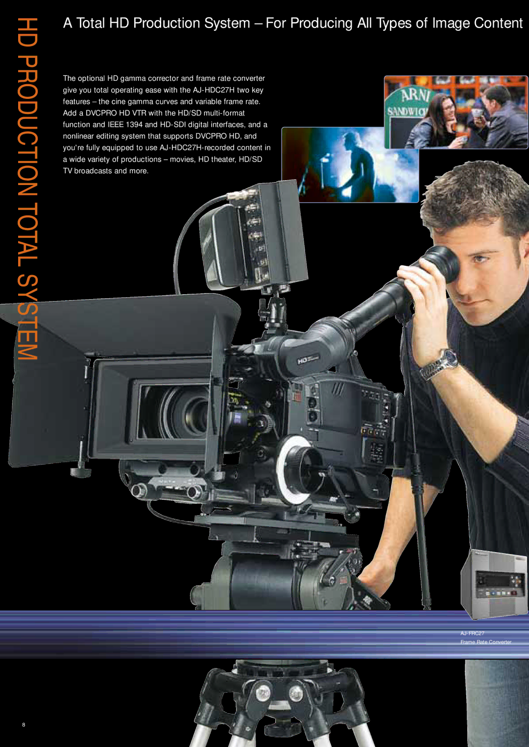 Panasonic AJ-HDC27HE manual HD Production Total System 