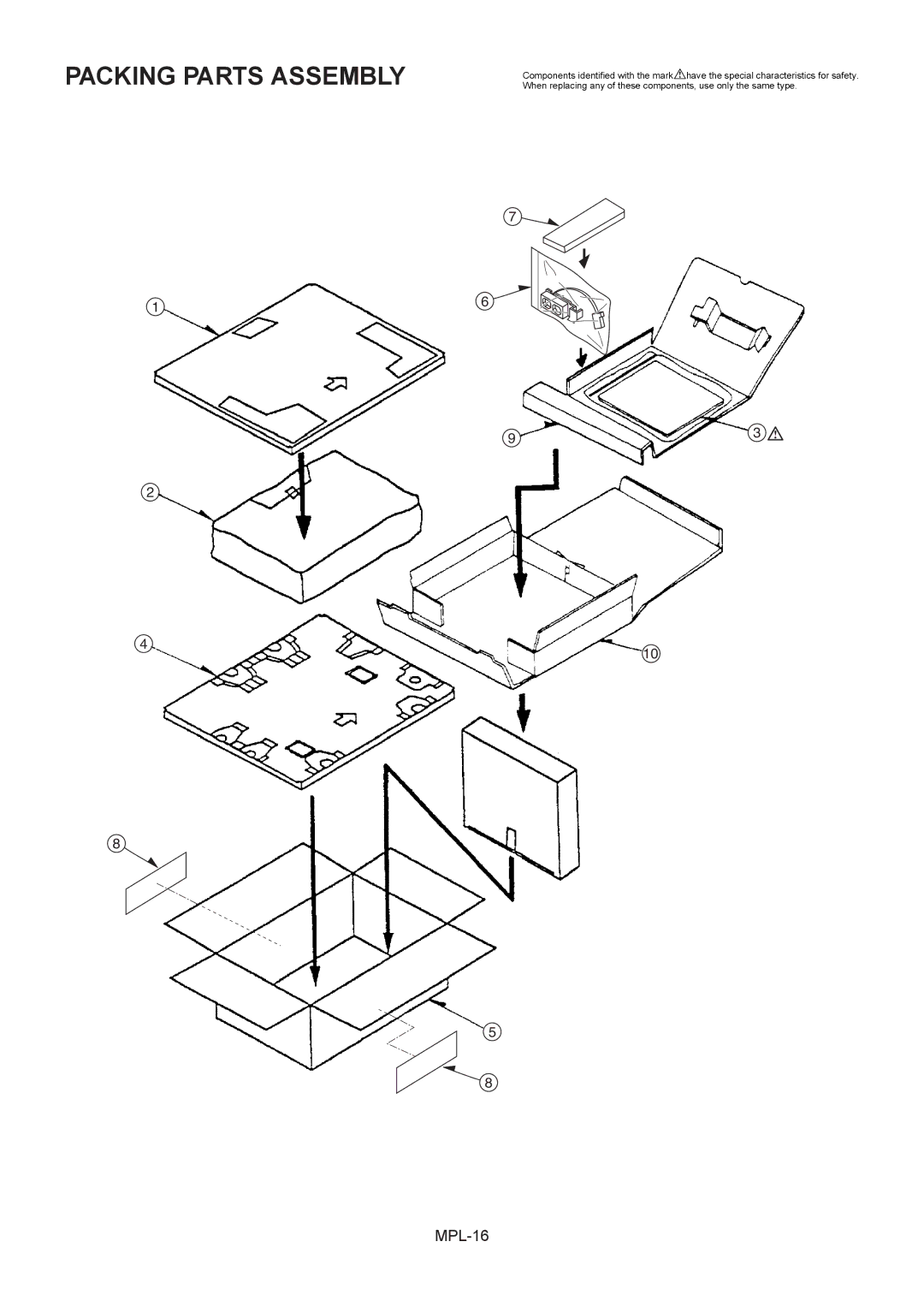 Panasonic AJ-HDC27MC, AJ-HDC27HP/MC manual Packing Parts Assembly 