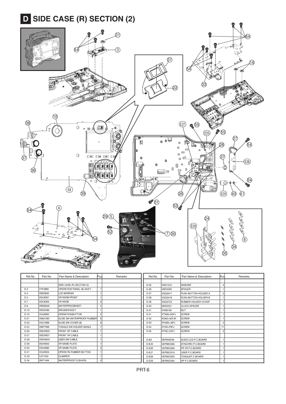 Panasonic AJ-HDX900MC manual E27 E25 E26 E29, E28 