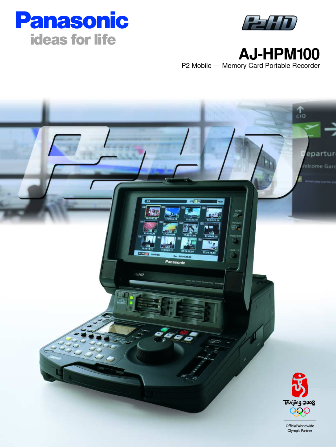 Panasonic AJ-HPM100E manual P2 Mobile - Memory Card Portable Recorder 