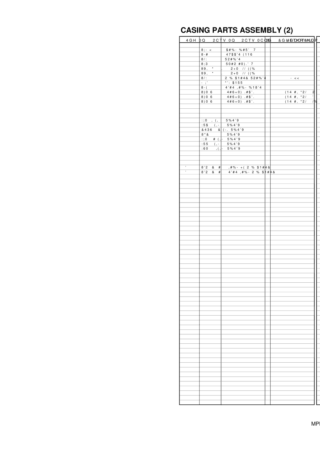 Panasonic AJ-HPM100MC manual MPL-4 