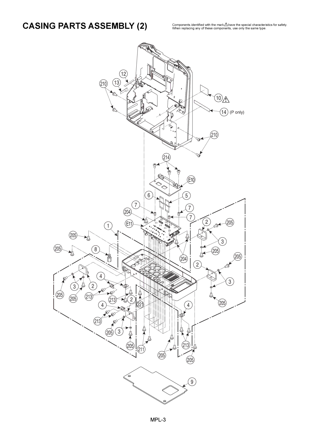 Panasonic AJ-HPM110MC manual 210 214 E10 204 E11 205 