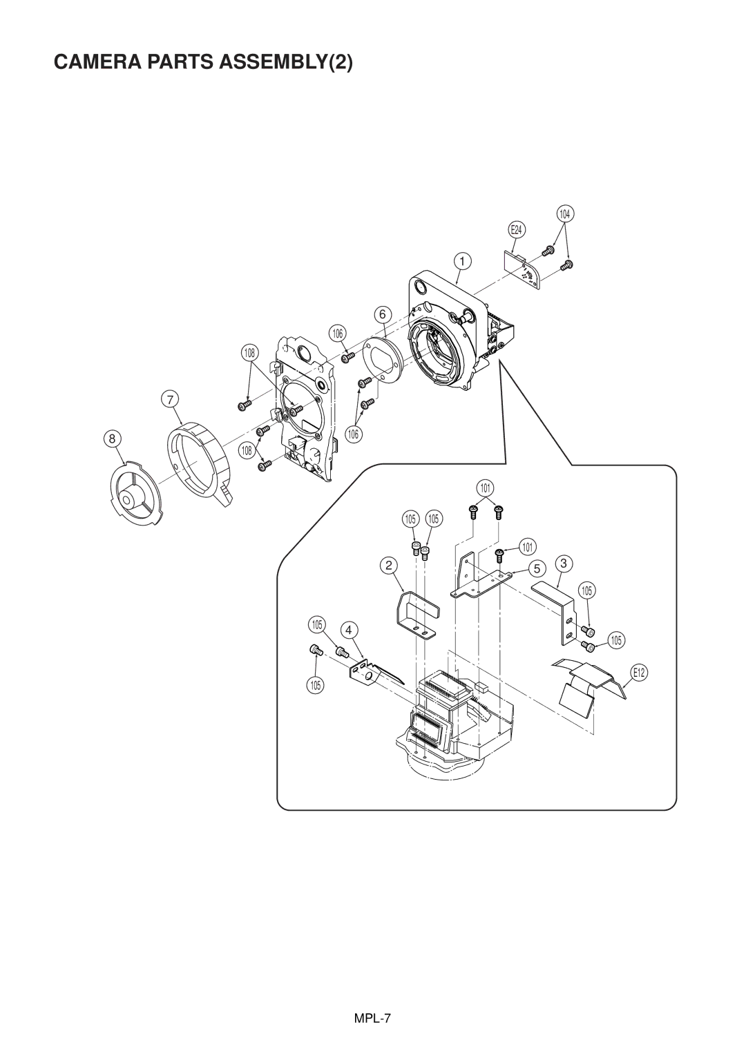 Panasonic AJ-HPX2700MC manual Camera Parts ASSEMBLY2 