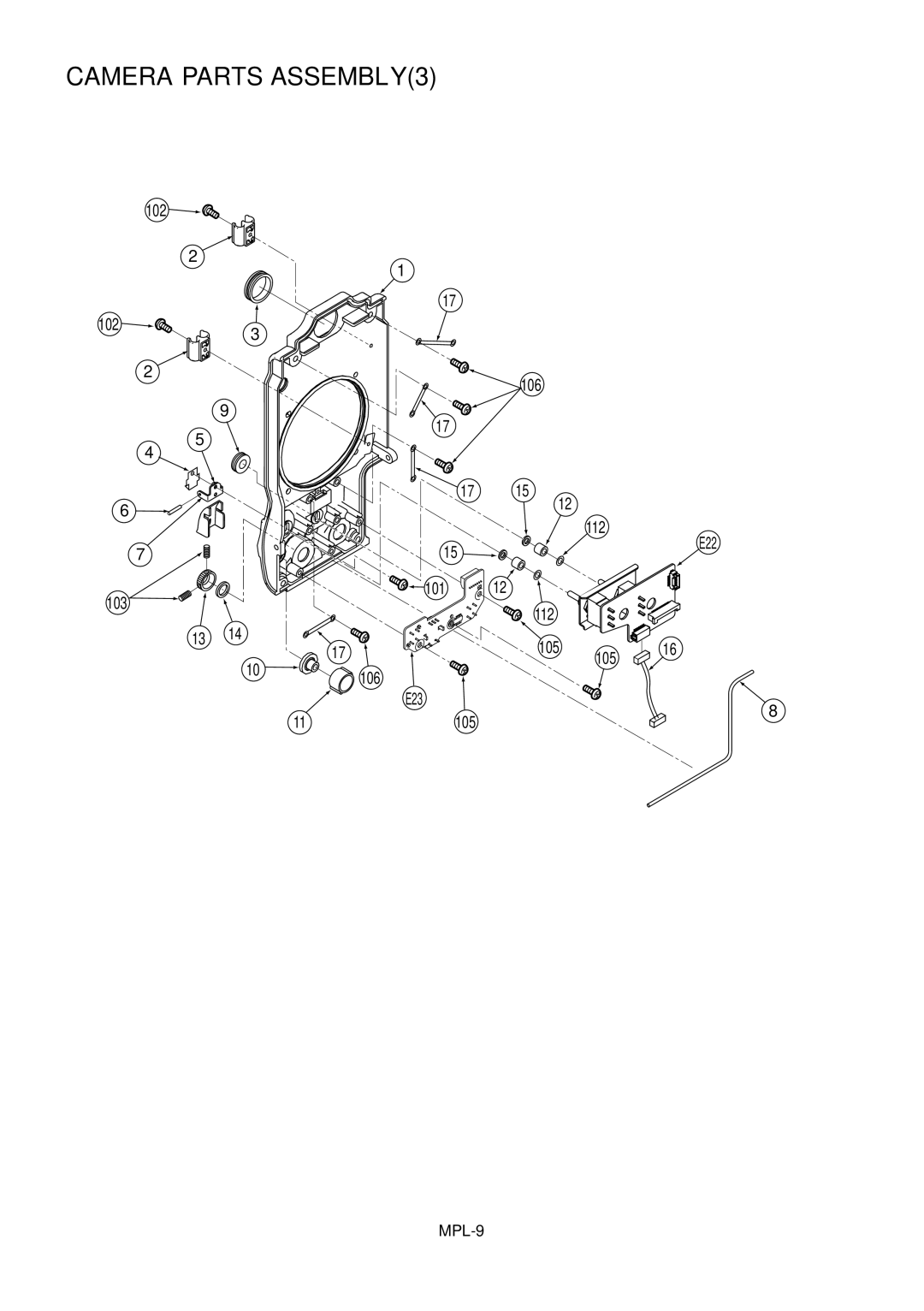 Panasonic AJ-HPX3000MC manual Camera Parts ASSEMBLY3 