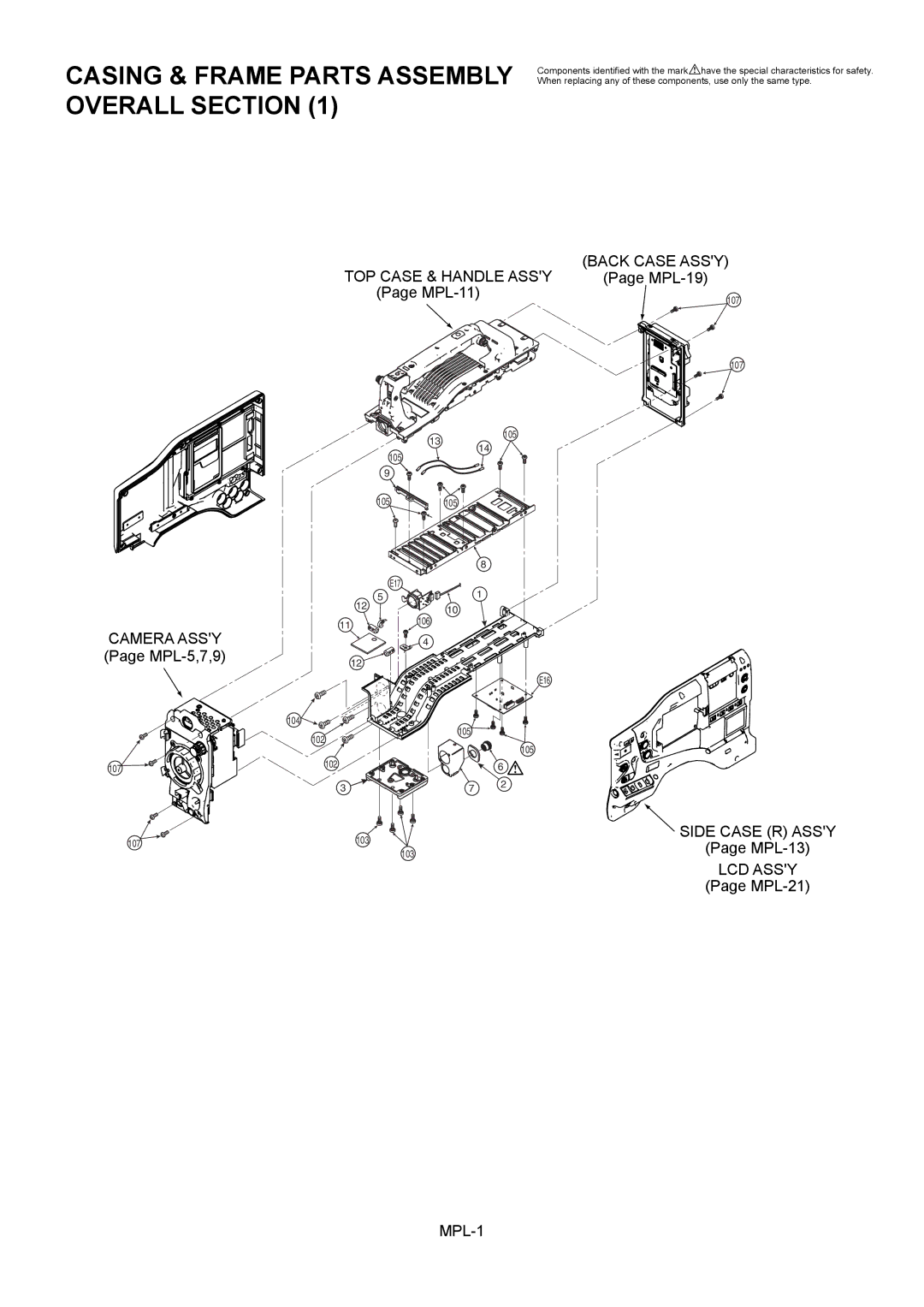 Panasonic AJ-HPX3000MC manual Casing & Frame Parts Assembly Overall Section 