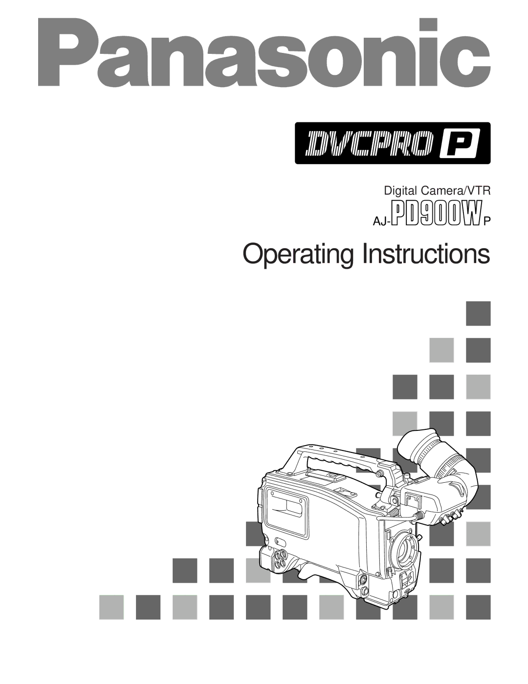 Panasonic AJ-PD900WP operating instructions Operating Instructions 