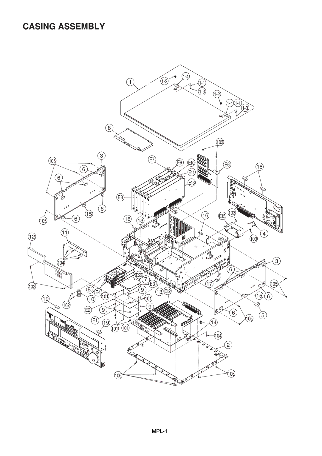 Panasonic AJ-SPD850E, AJ-SPD850MC manual Casing Assembly 