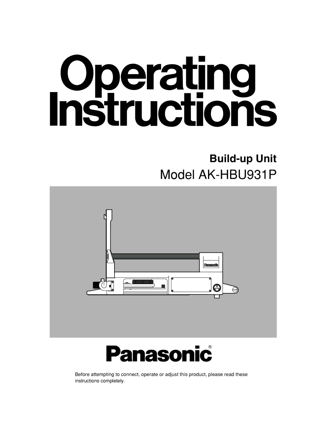 Panasonic manual Model AK-HBU931P 