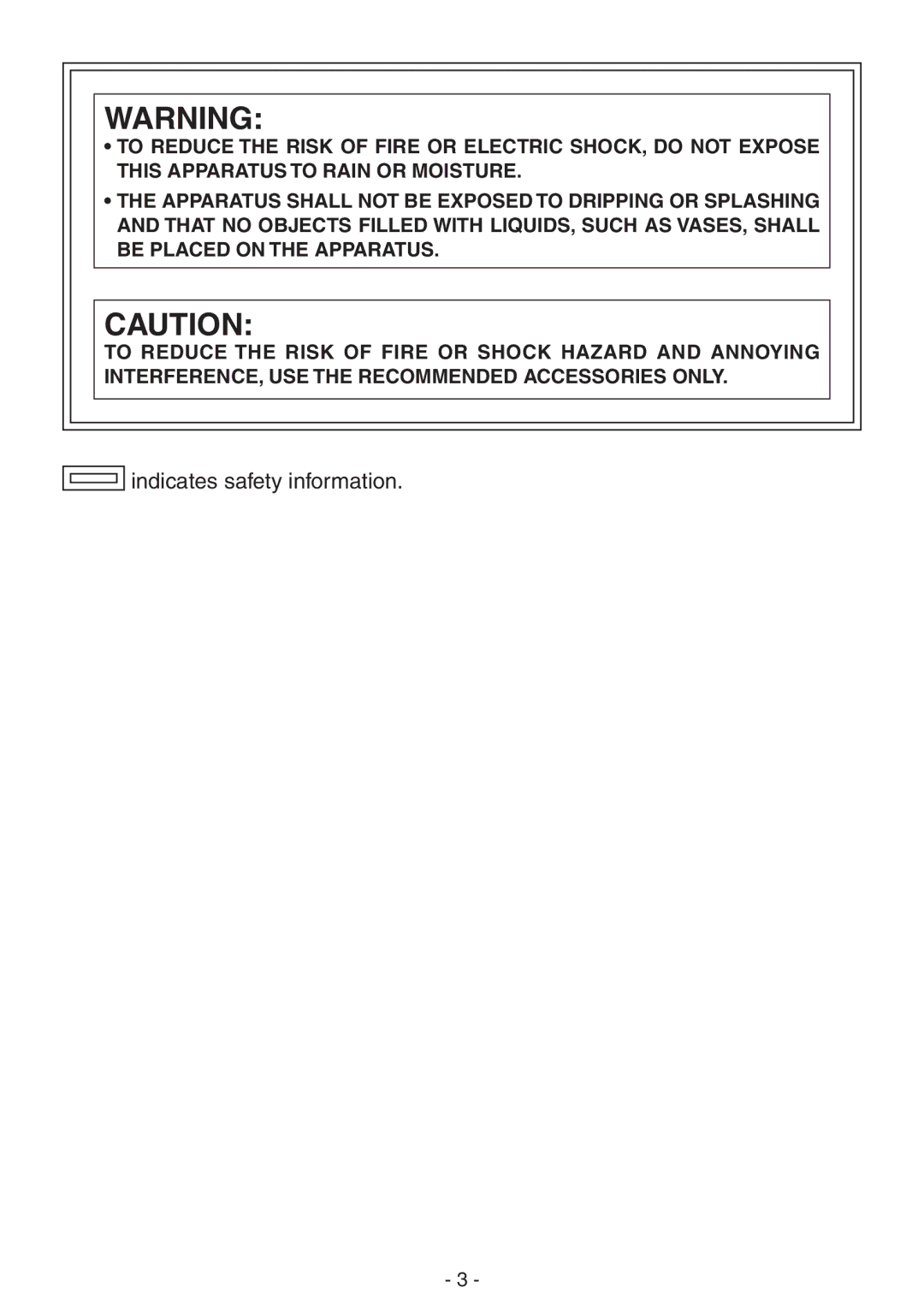 Panasonic AK-HC1800N operating instructions Indicates safety information 