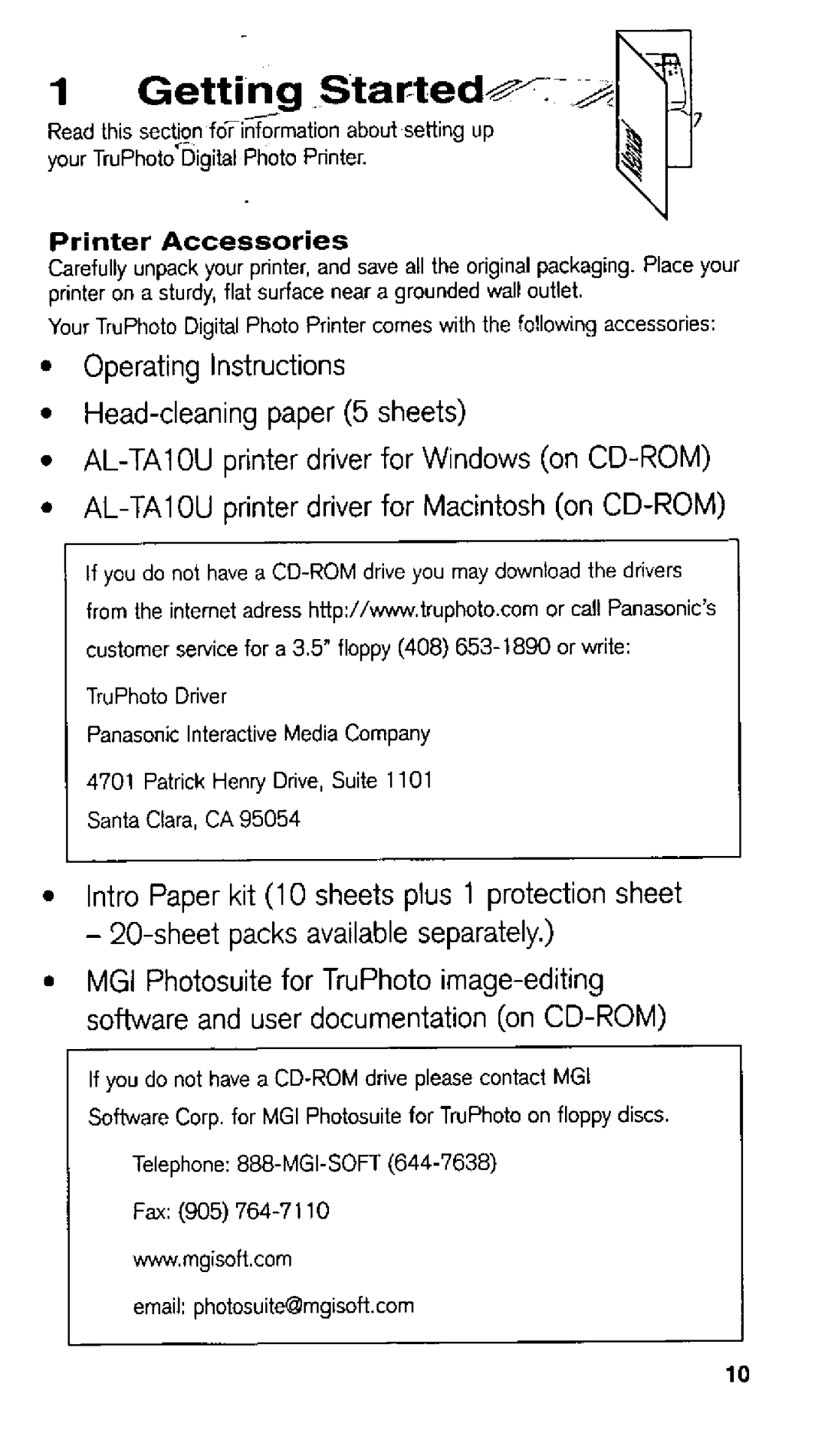 Panasonic AL-TA10U manual 