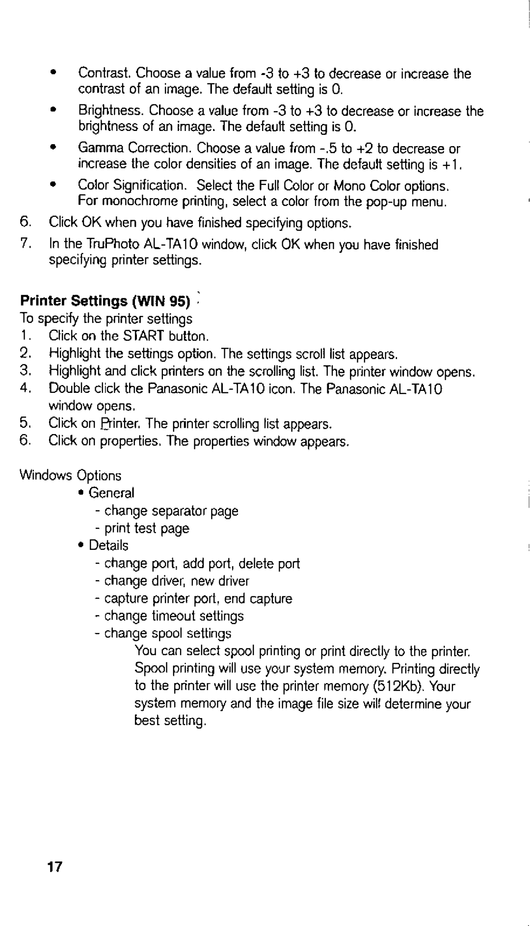 Panasonic AL-TA10U manual 