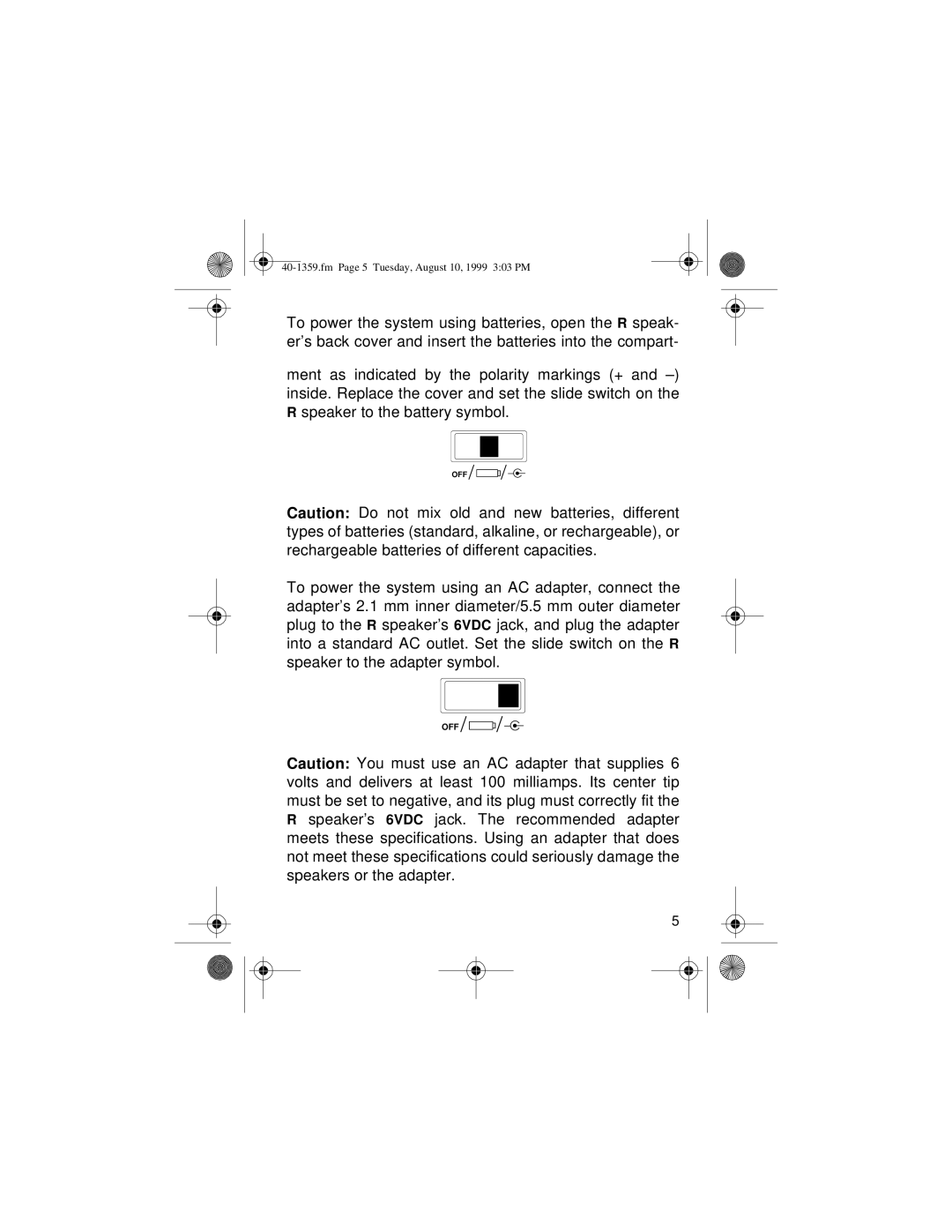 Panasonic AMX 2 owner manual Fm Page 5 Tuesday, August 10, 1999 303 PM 