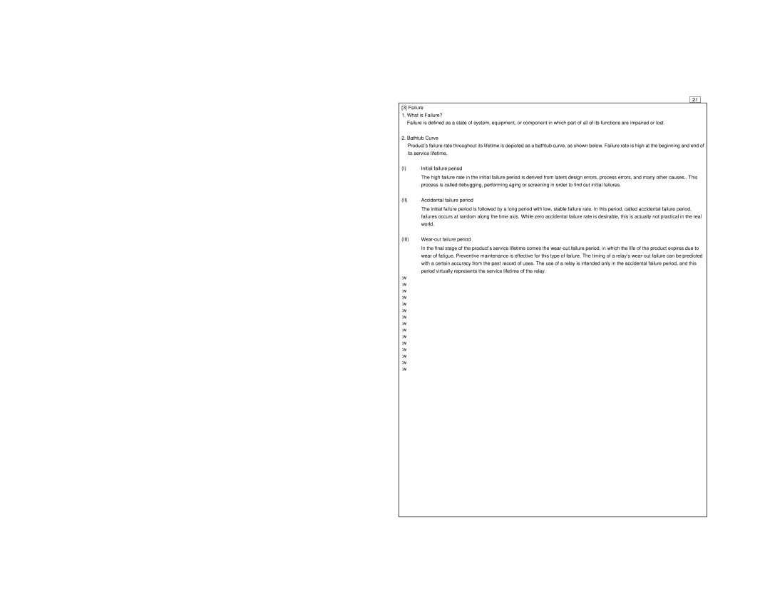 Panasonic ASCT1F46E manual Failure What is Failure?, Bathtub Curve 