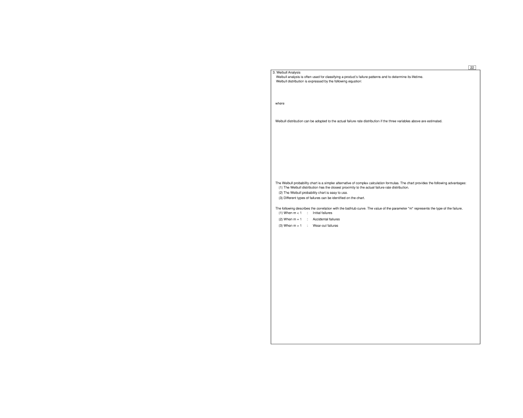 Panasonic ASCT1F46E manual Weibull Analysis 