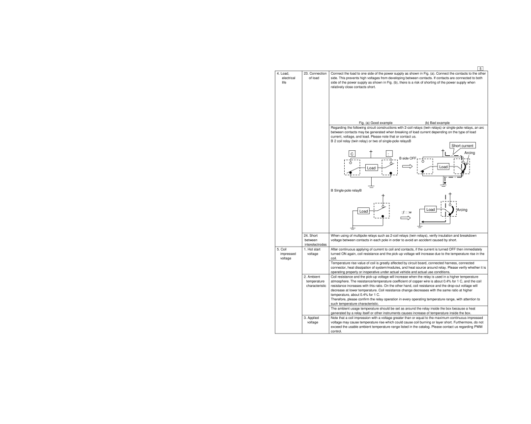 Panasonic ASCT1F46E manual Short current 