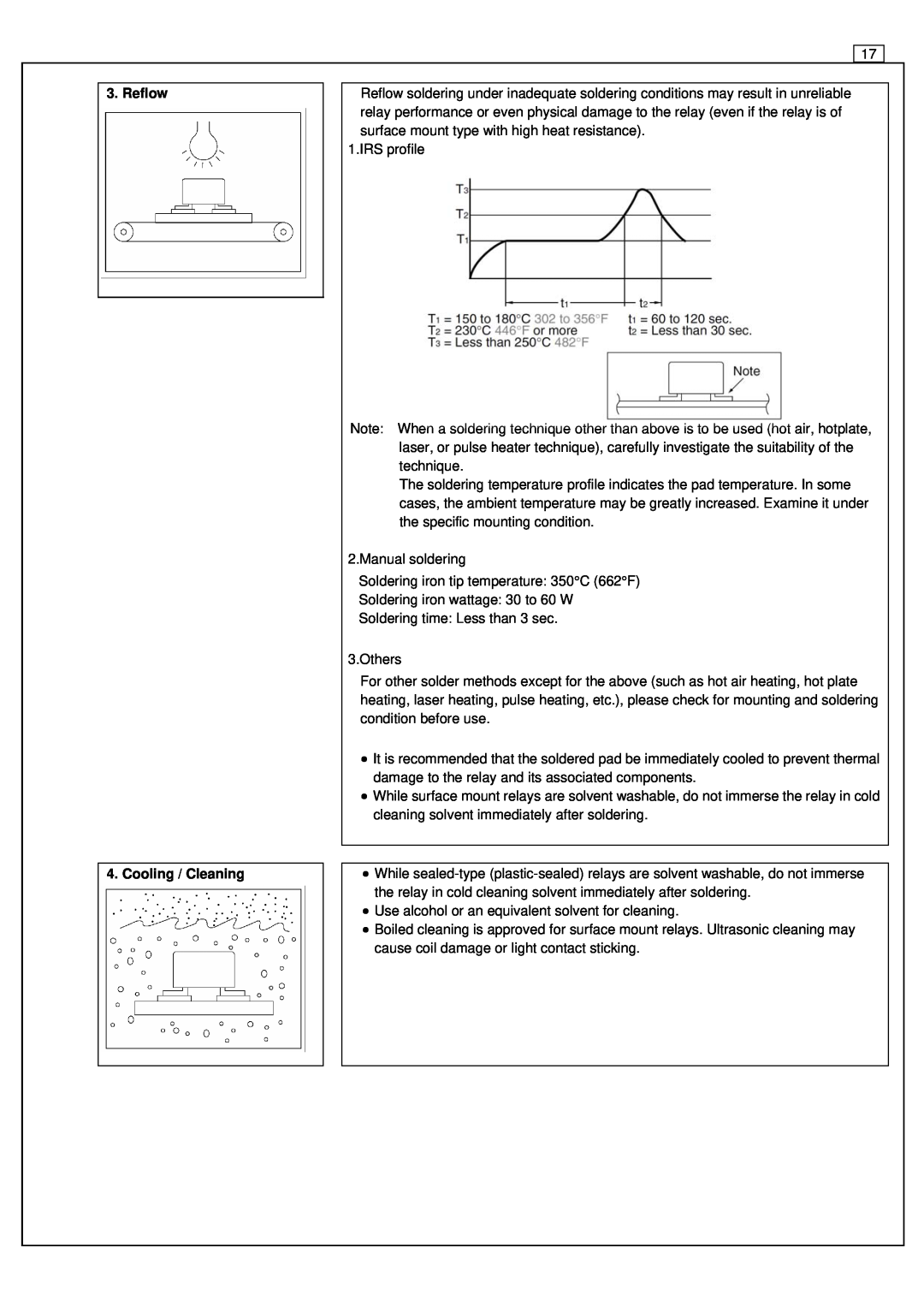 Panasonic ASCT1F46E manual Reflow 4. Cooling / Cleaning 