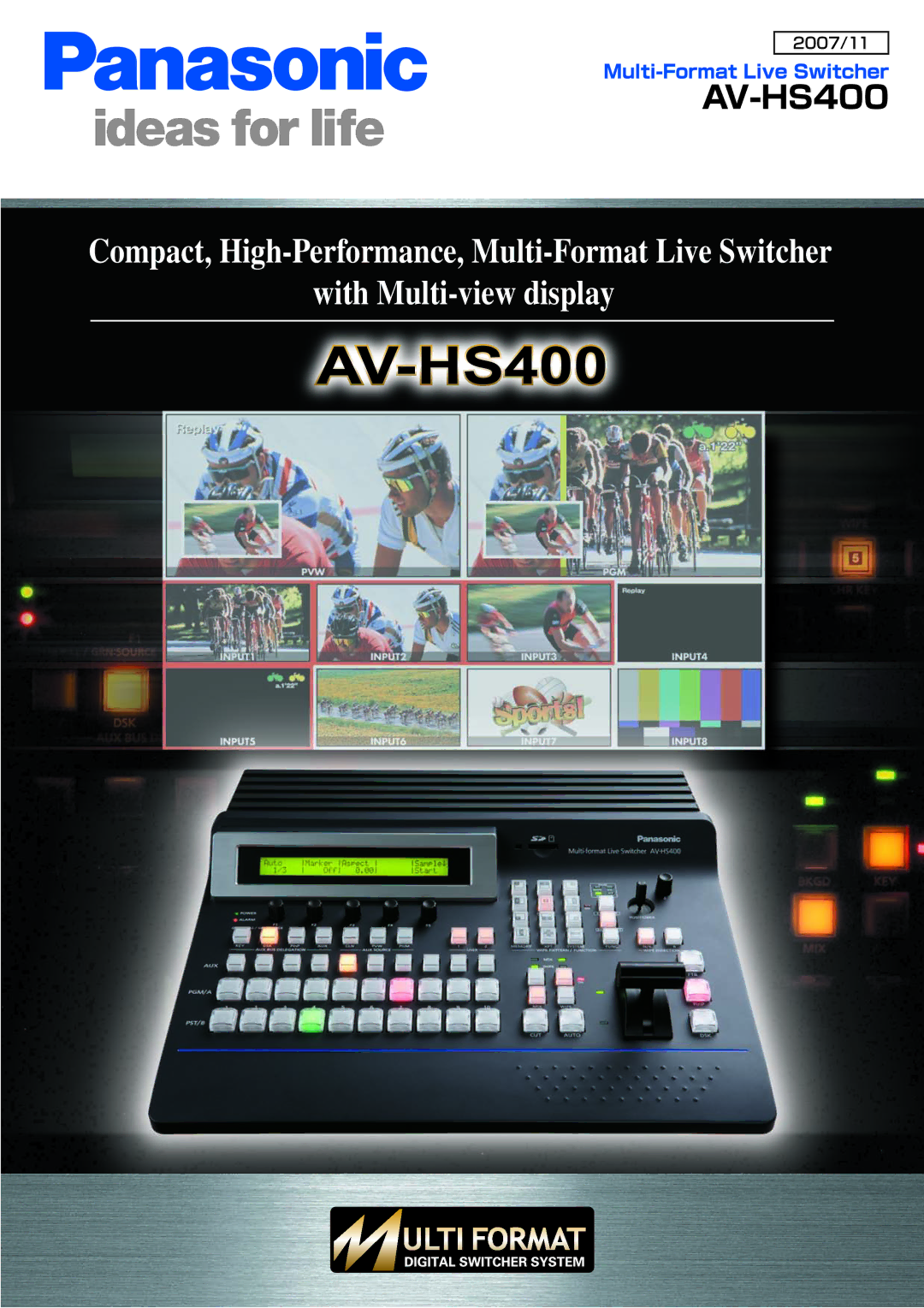 Panasonic AV-HS400 manual With Multi-view display 