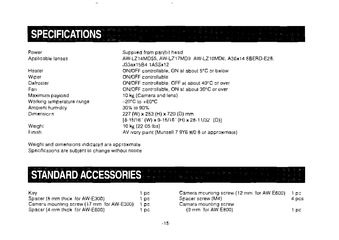 Panasonic AW-CH600 manual 