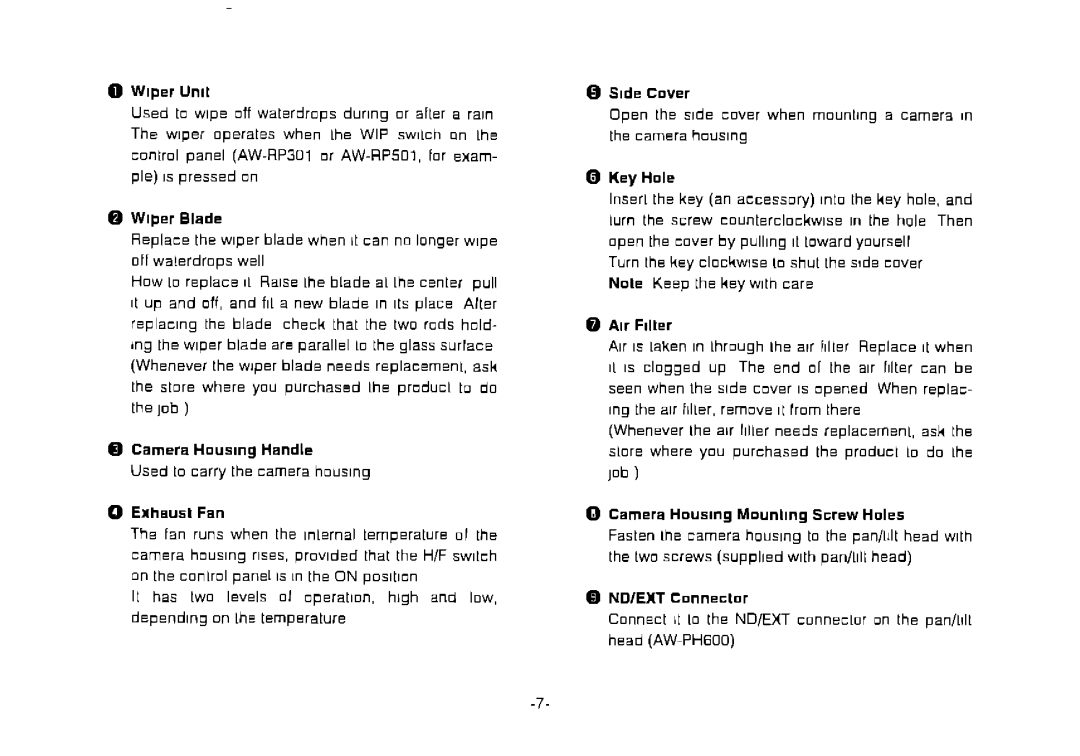 Panasonic AW-CH600 manual 