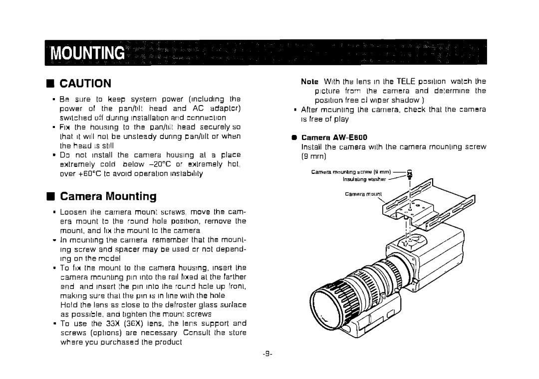 Panasonic AW-CH600 manual 