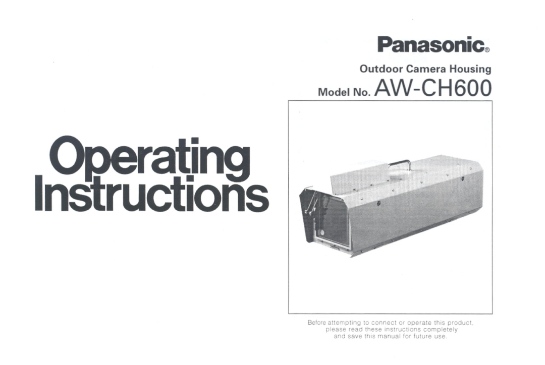 Panasonic AW-CH600 manual 