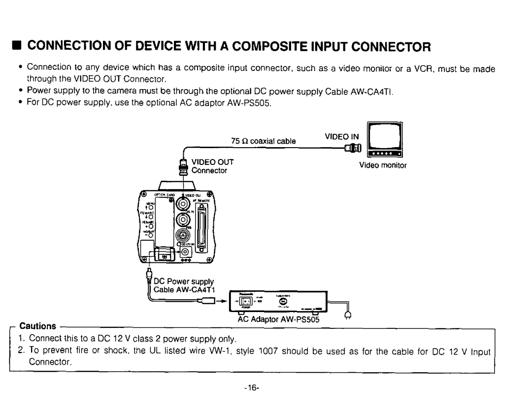 Panasonic AW-E300 manual 