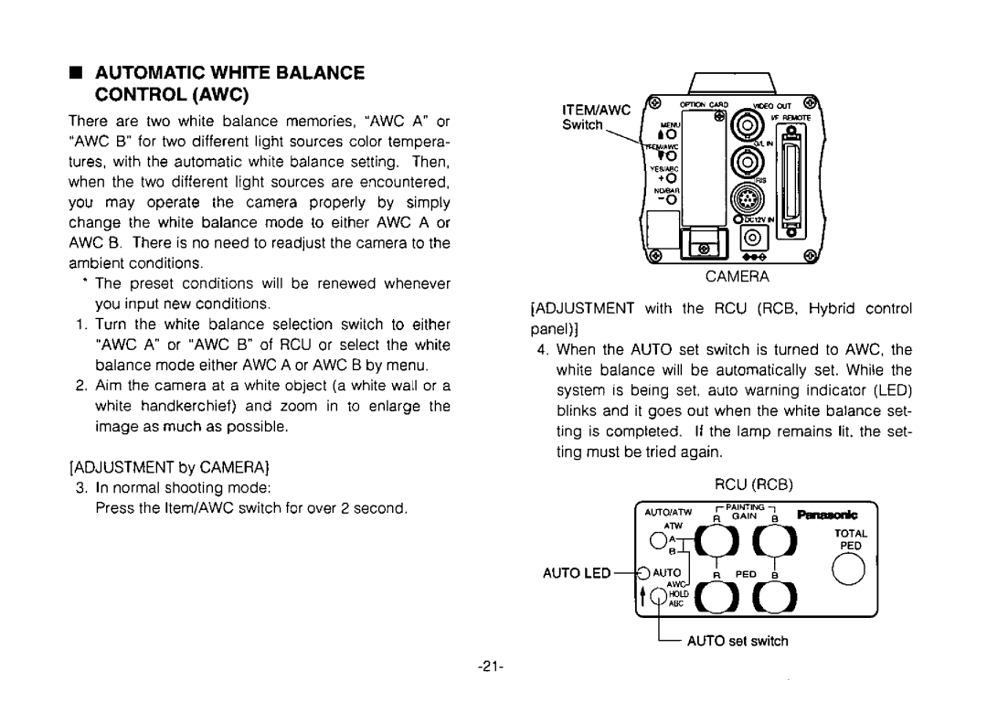 Panasonic AW-E300 manual 