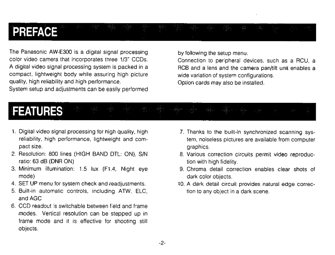 Panasonic AW-E300 manual 