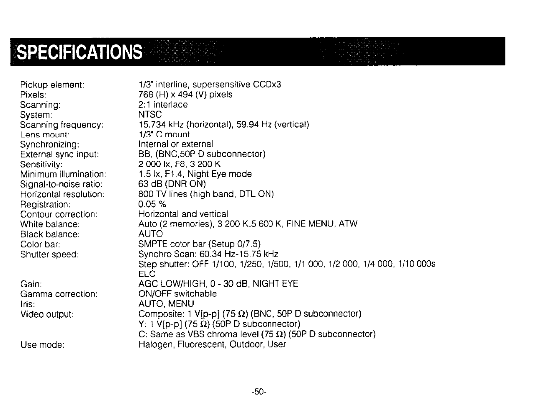 Panasonic AW-E300 manual 