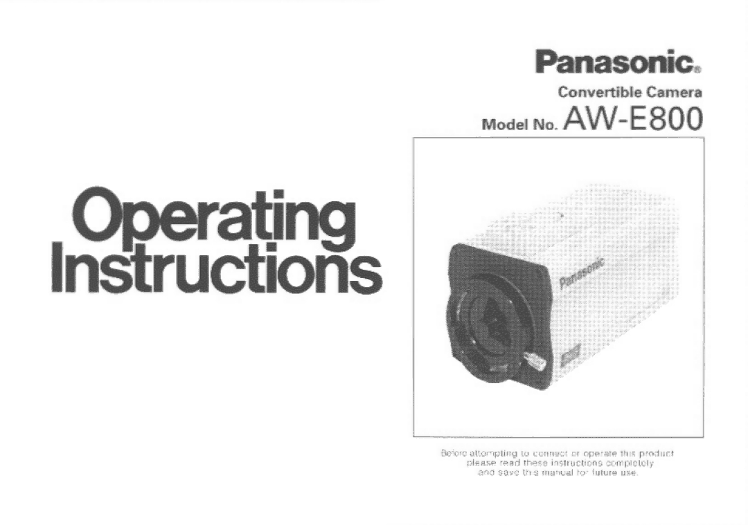 Panasonic AW-E800 manual 