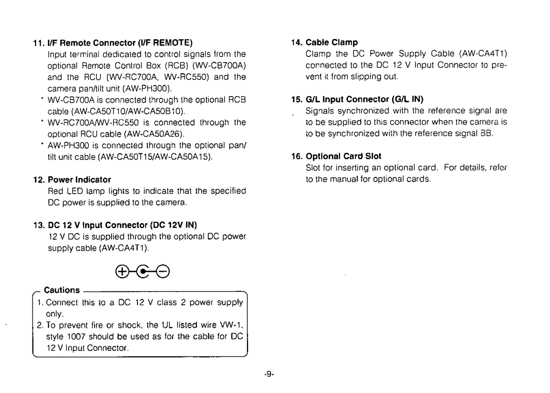 Panasonic AW-E800 manual 