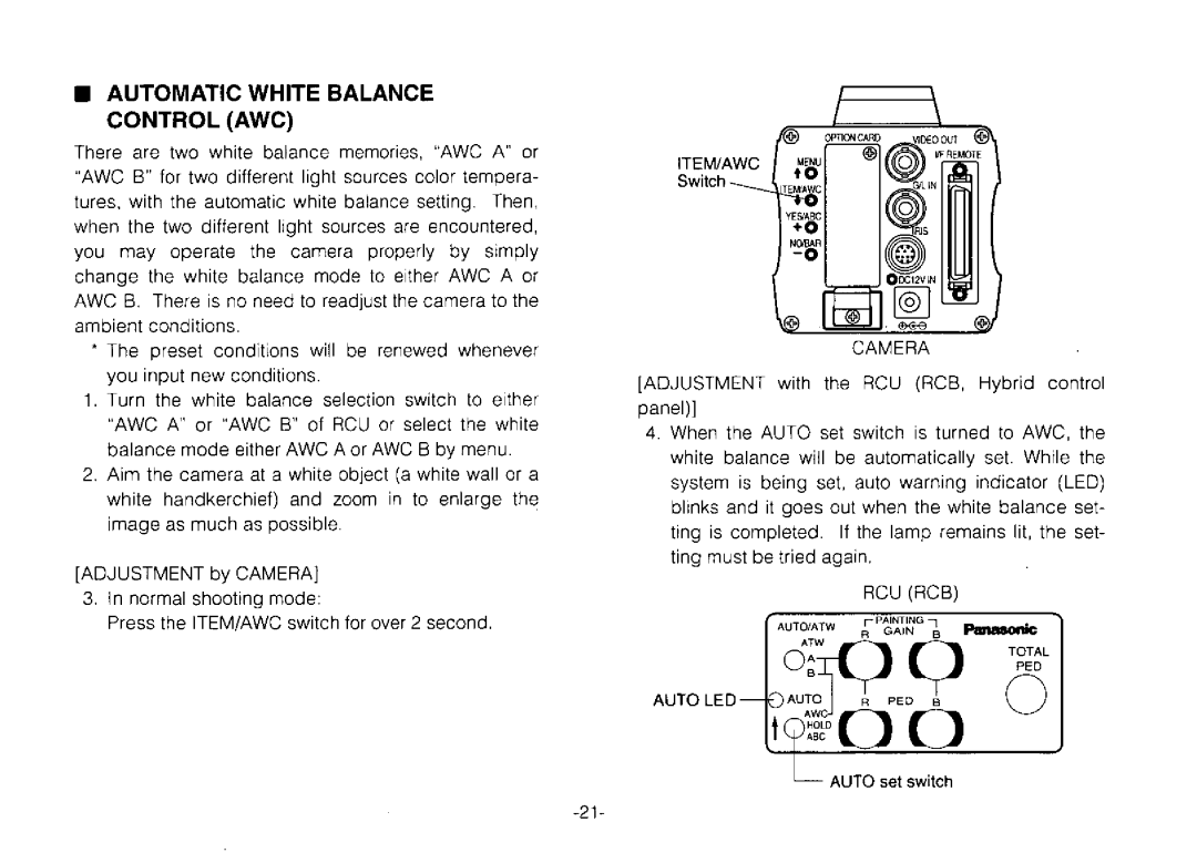 Panasonic AW-E800 manual 