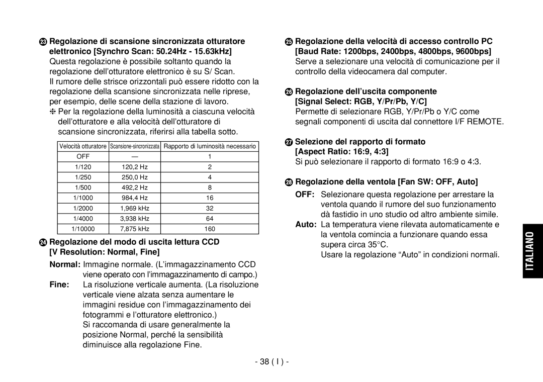 Panasonic AW-E860L Selezione del rapporto di formato Aspect Ratio 169, Si può selezionare il rapporto di formato 169 o 