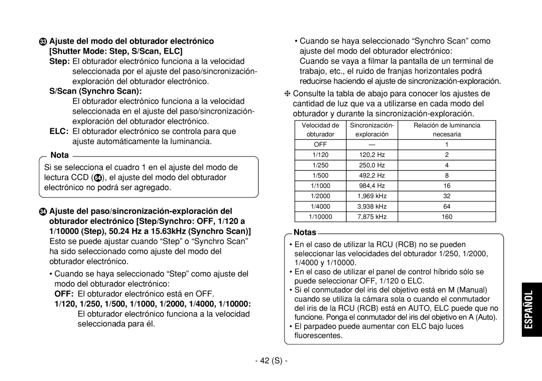 Panasonic AW-E860L manual Scan Synchro Scan, 42 S 