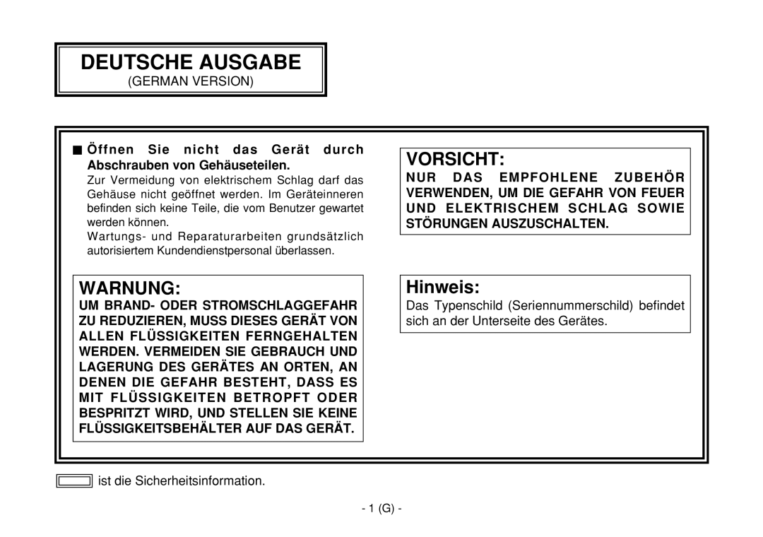 Panasonic AW-E860L manual Deutsche Ausgabe 