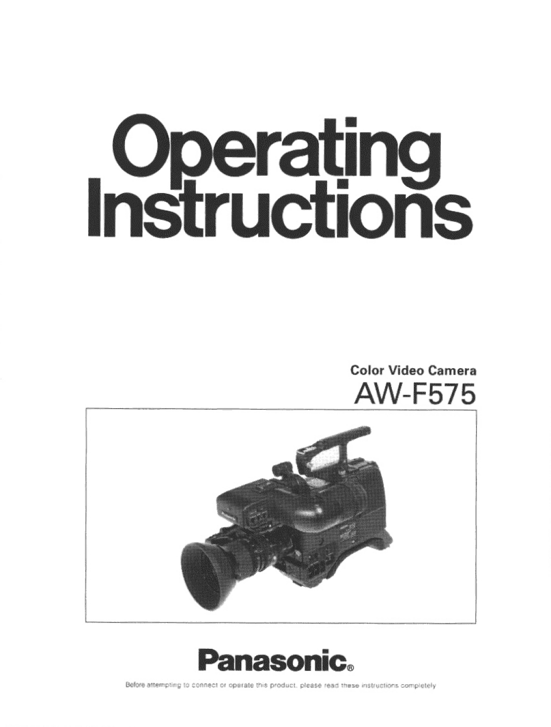 Panasonic AW-F575 manual 