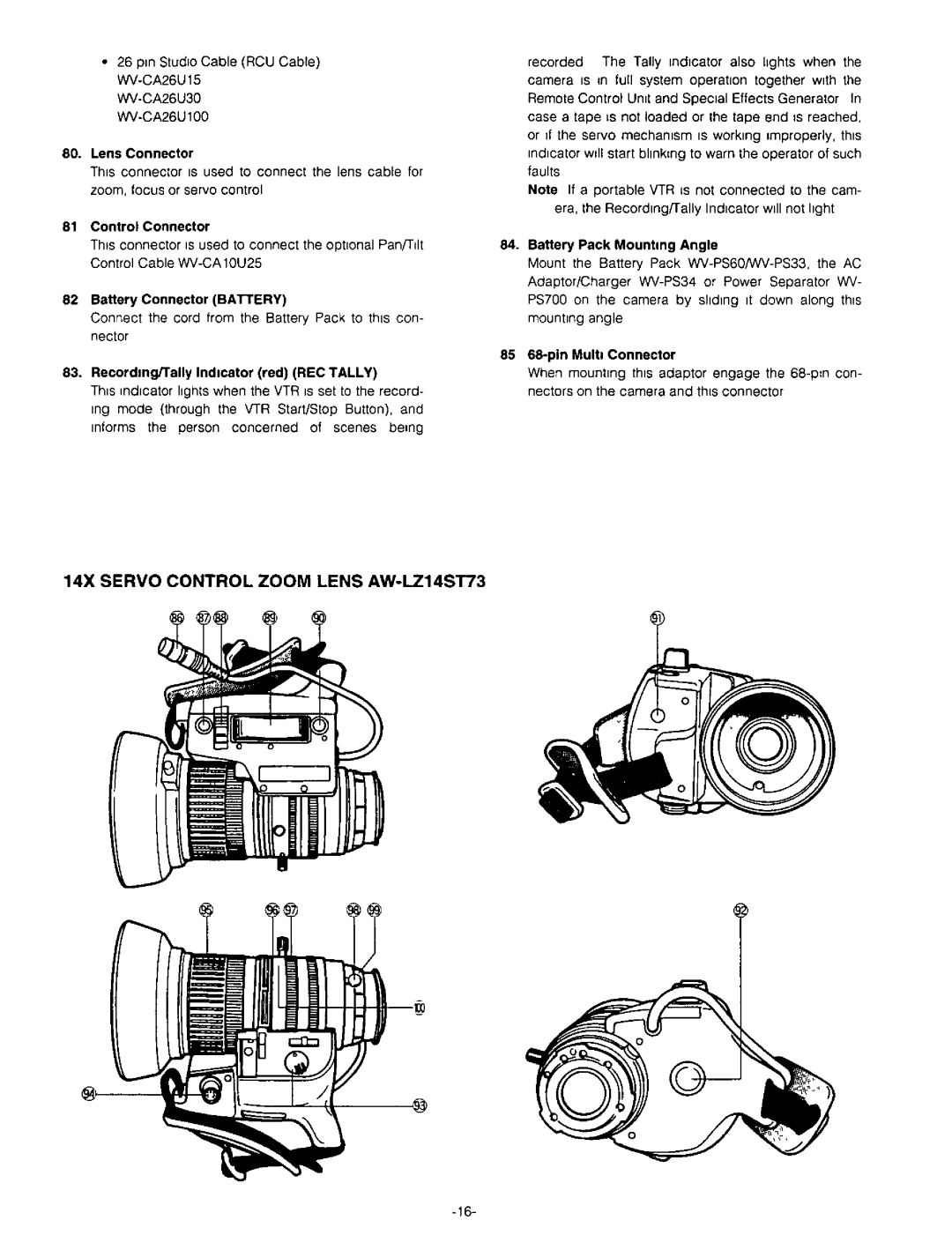 Panasonic AW-F575 manual 