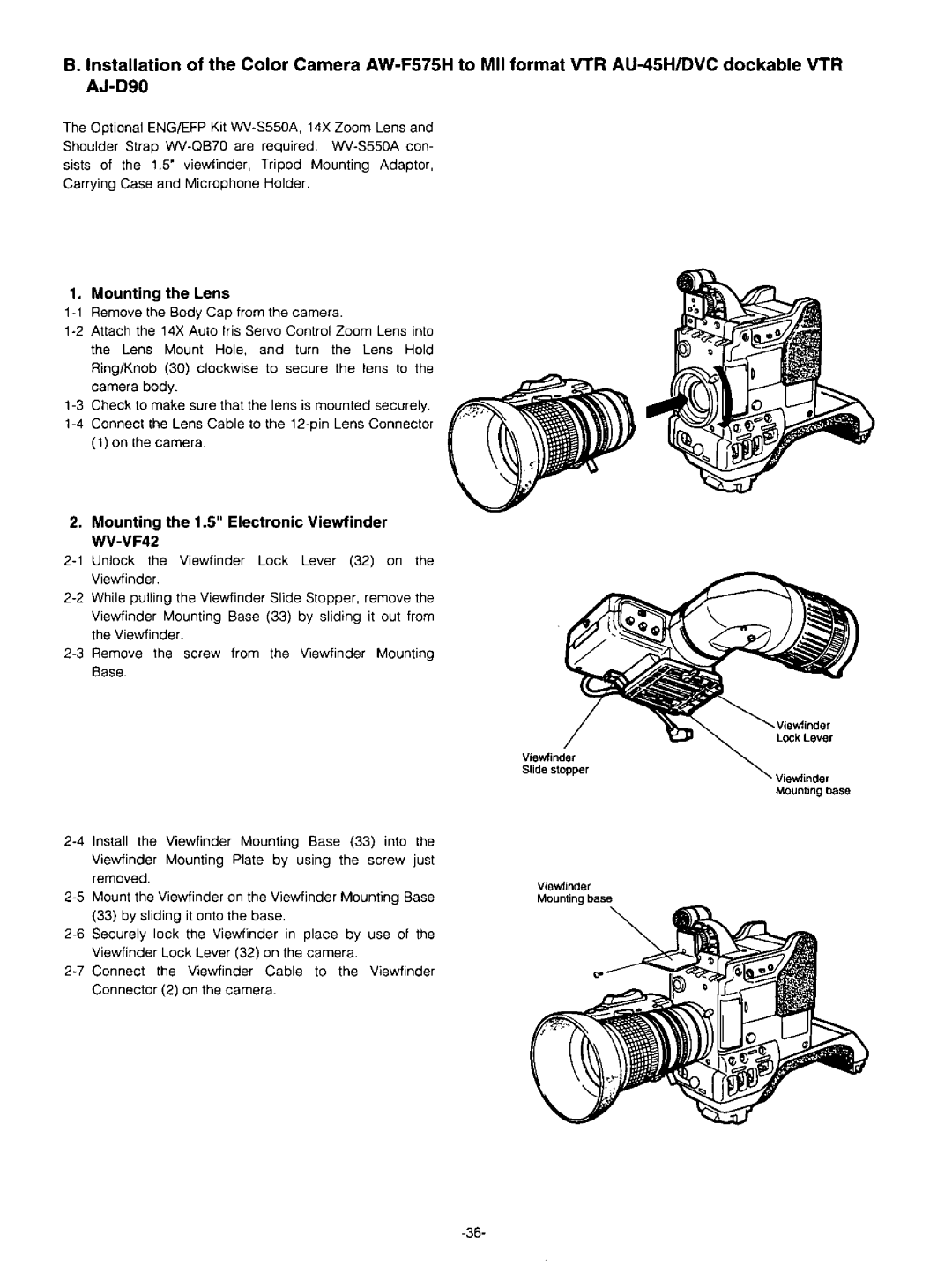 Panasonic AW-F575 manual 