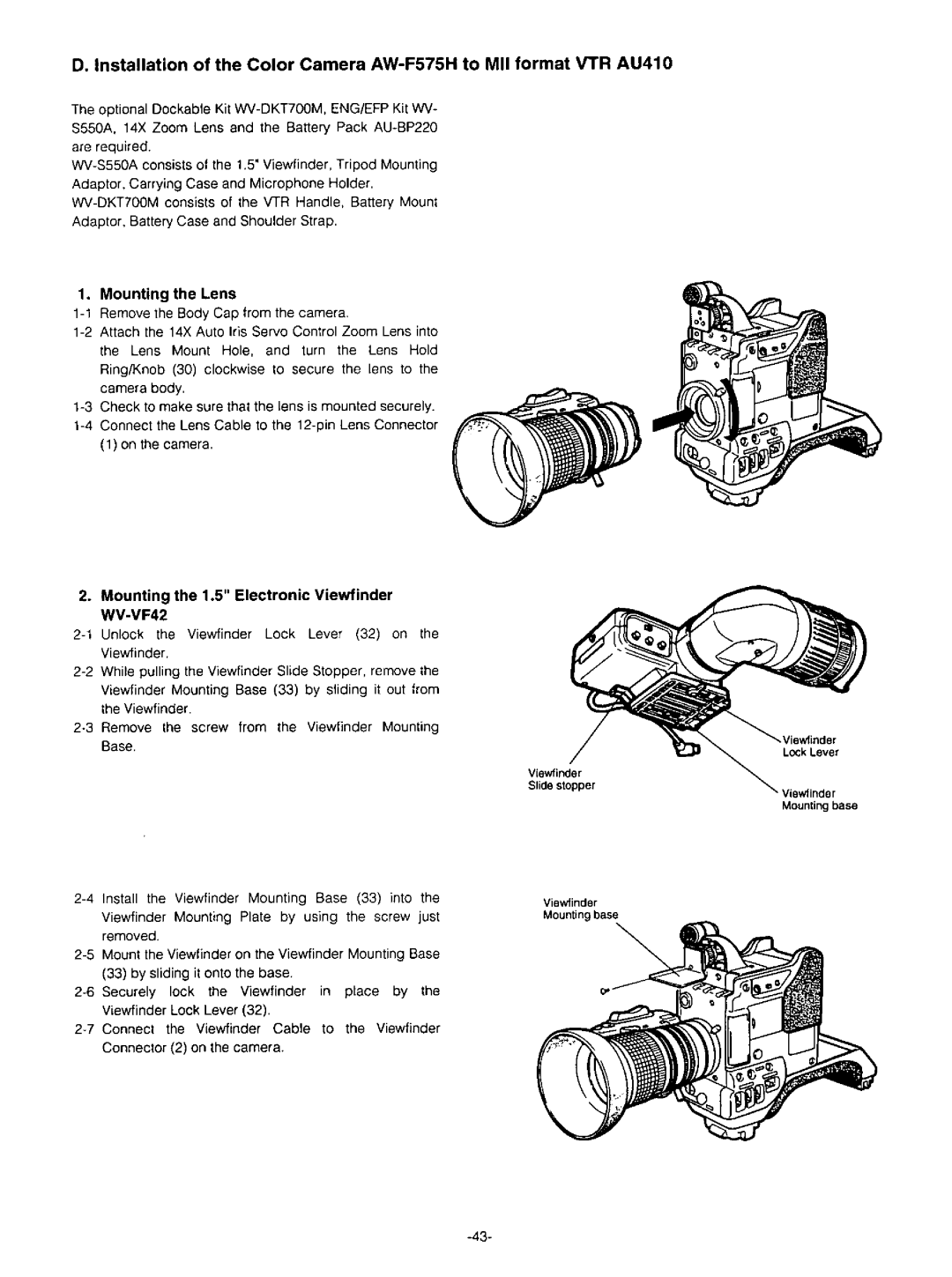 Panasonic AW-F575 manual 